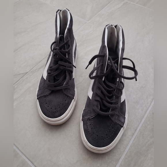 GUC Vans Sk8-Hi Suede Raven/Blanc de Blanc - Picture 12 of 12